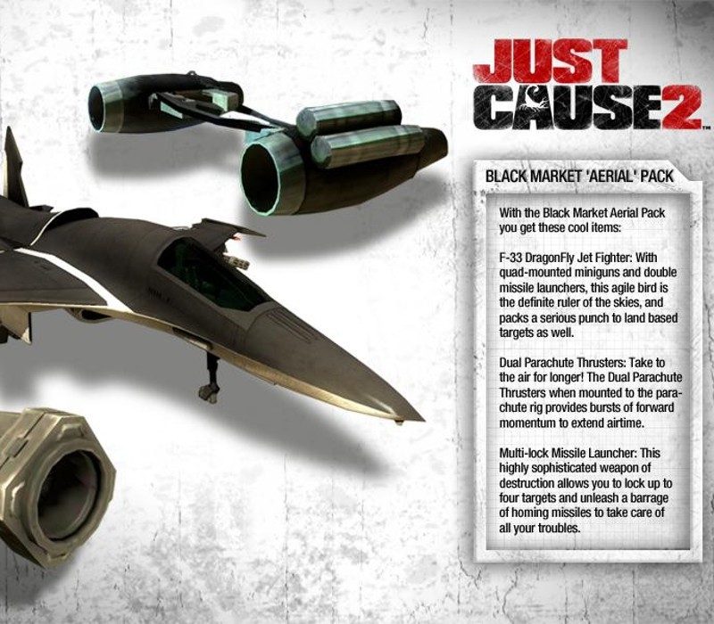 Just Cause 2 – Black Market Aerial Pack DLC Steam Gift