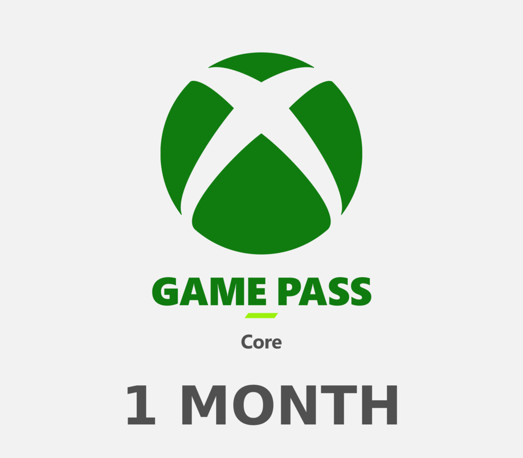 Tarjeta de suscripción XBOX Game Pass Core 1 mes UE